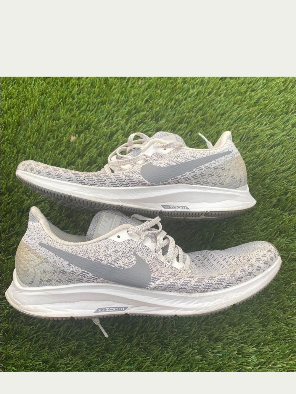 Nike Air Zoom Pegasus 35 white & gray sneakers - Picture 3 of 8